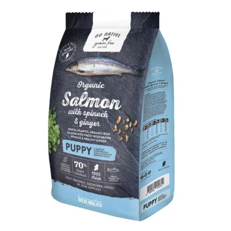 GO NATIVE Puppy Salmon with Spinach and Ginger 4kg ultraprémiové krmivo pre šteňatá s lososom, špenátom a zázvorom