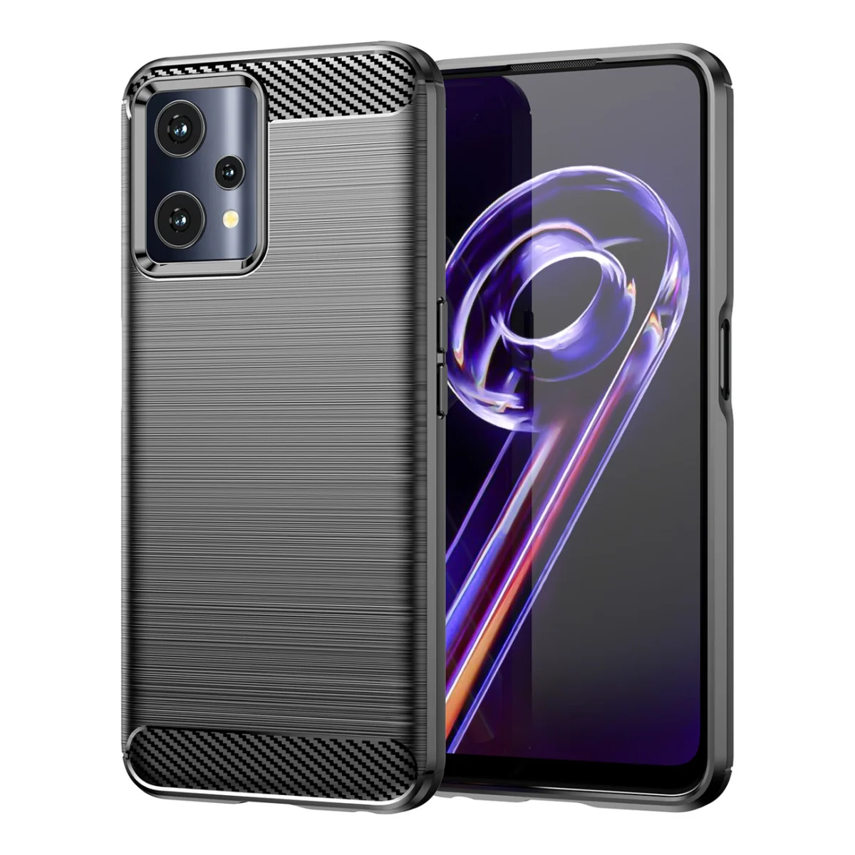 MG Carbon Case Flexible silikónový kryt na Realme 9 Pro čierny