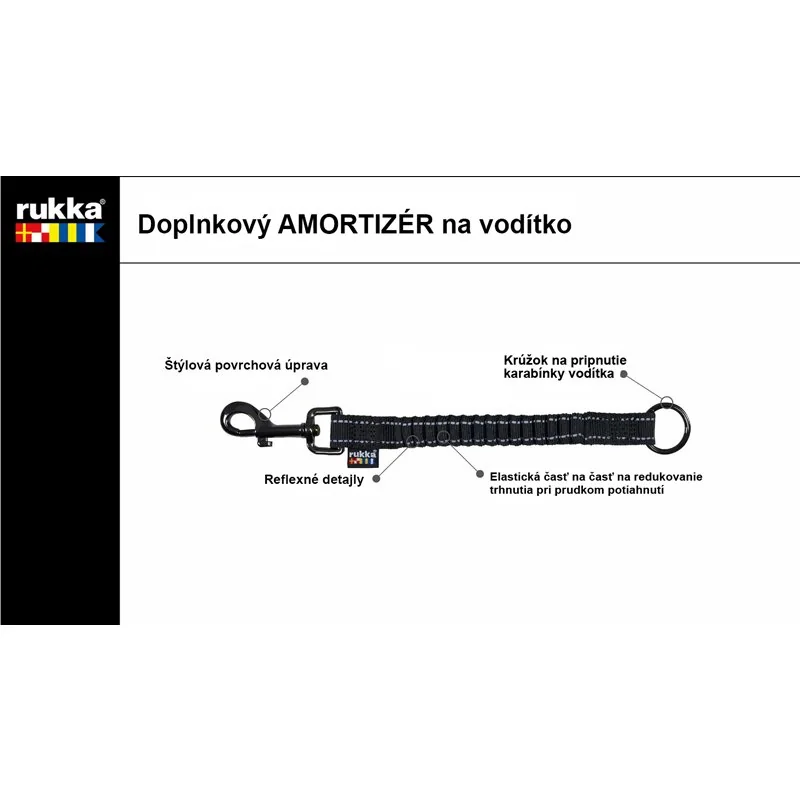 Amortizér na vodítko pre psa, šírka: 20 mm 