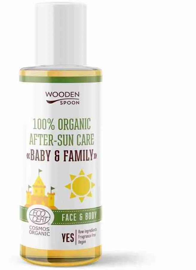 Wooden Spoon Detský organický olej po opaľovaní Baby & Family 100 ml