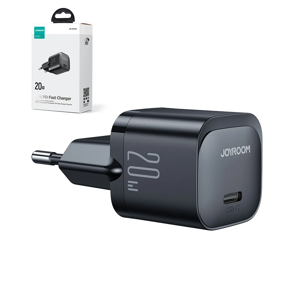 Joyroom JR-TCF02 sieťová nabíjačka USB-C 20W, čierna 