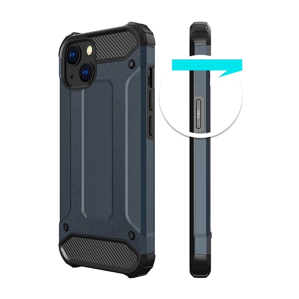 MG Hybrid Armor plastový kryt na iPhone 13, modrý 