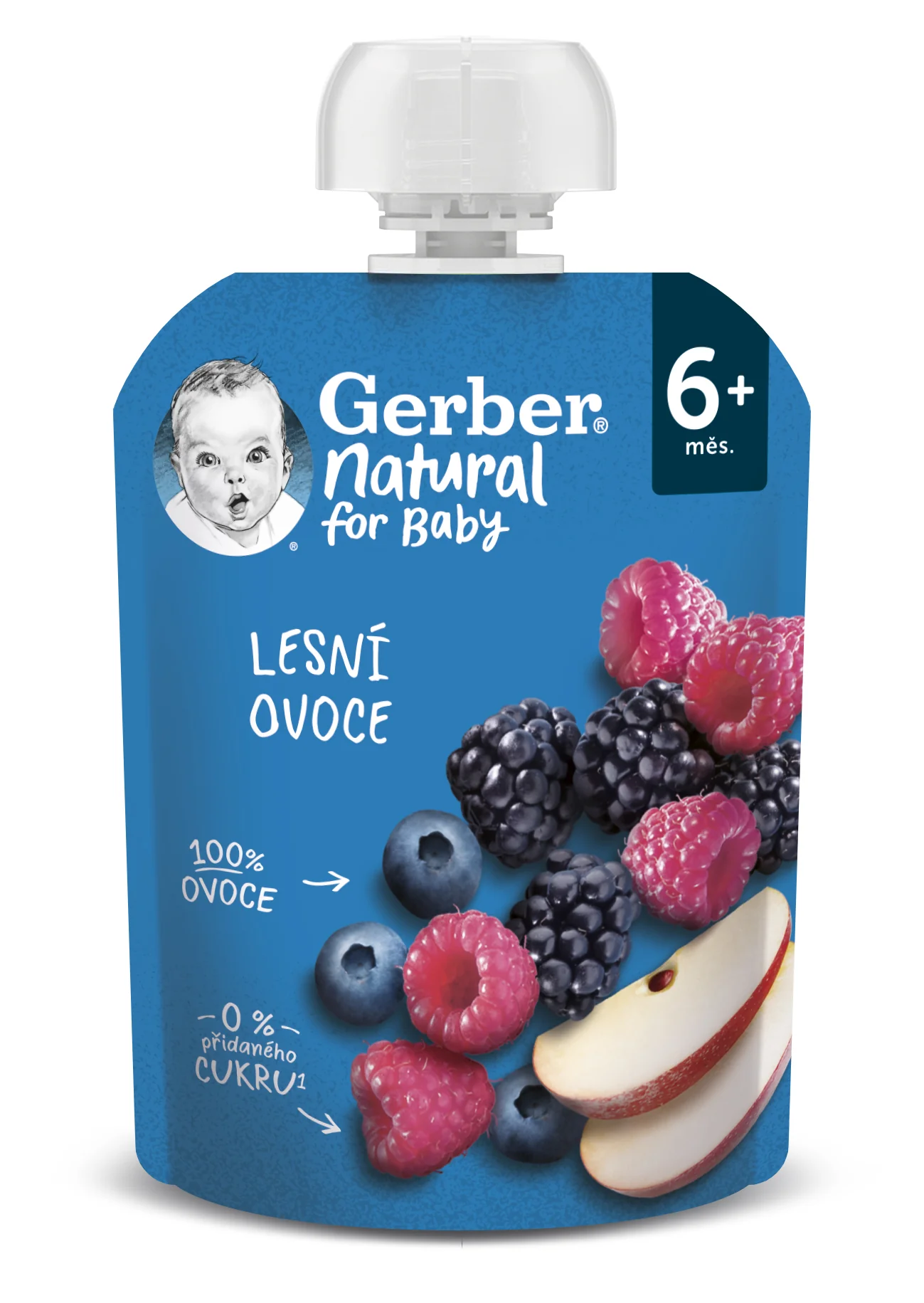 Gerber Natural Kapsička Lesné ovocie (od ukonč. 6. mesiaca) 1×90 g, ovocná kapsička