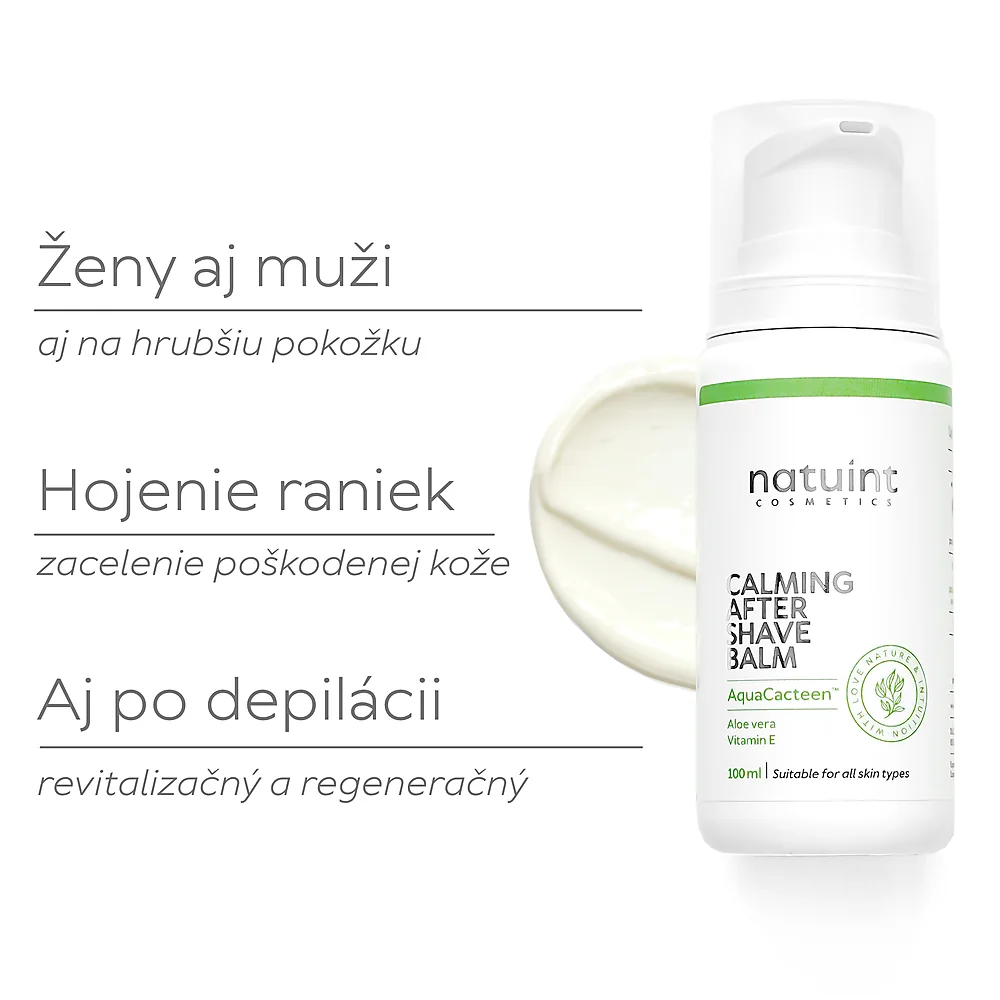 Natuint cosmetics - Balzam po holení s aloe vera Calming After Shave Balm