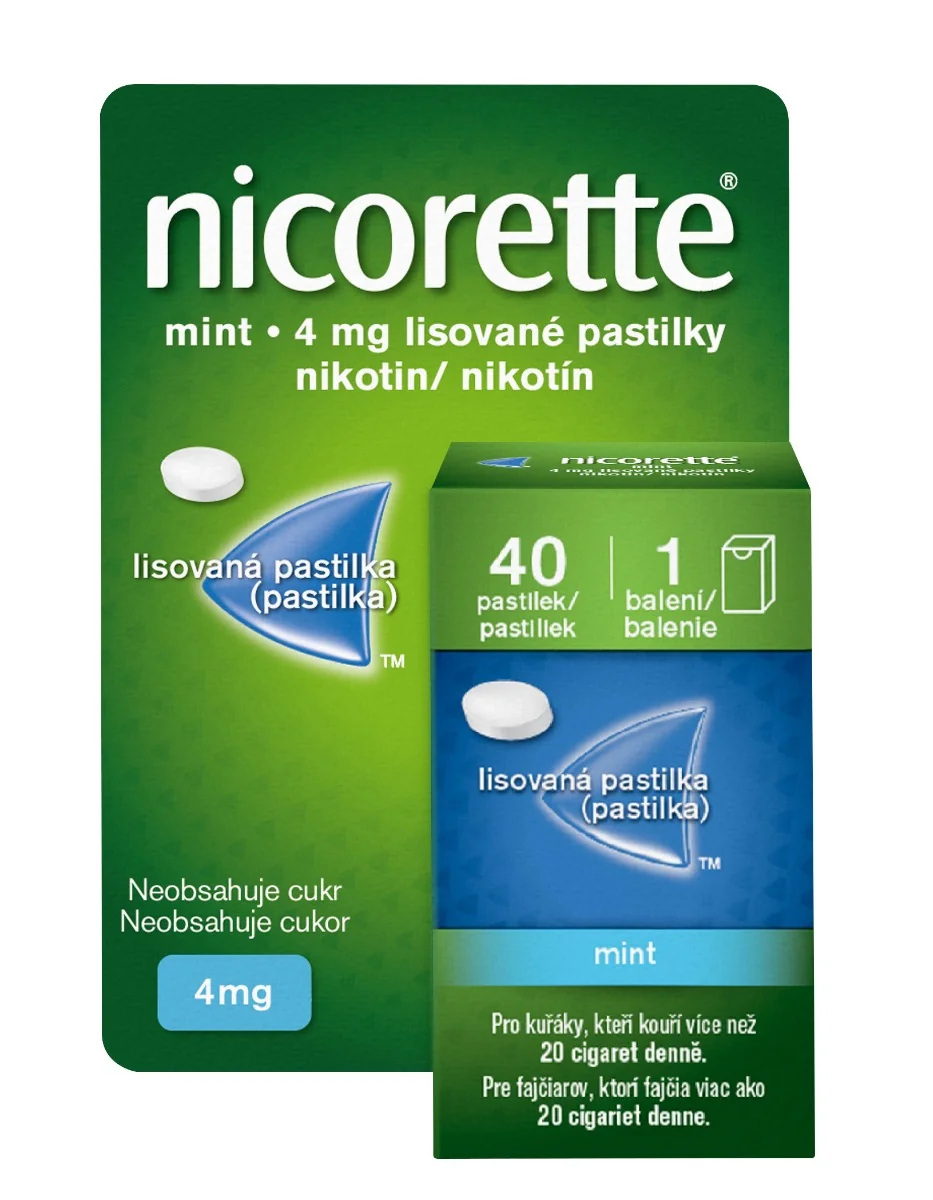 Nicorette® Mint lisované pastilky 4 mg