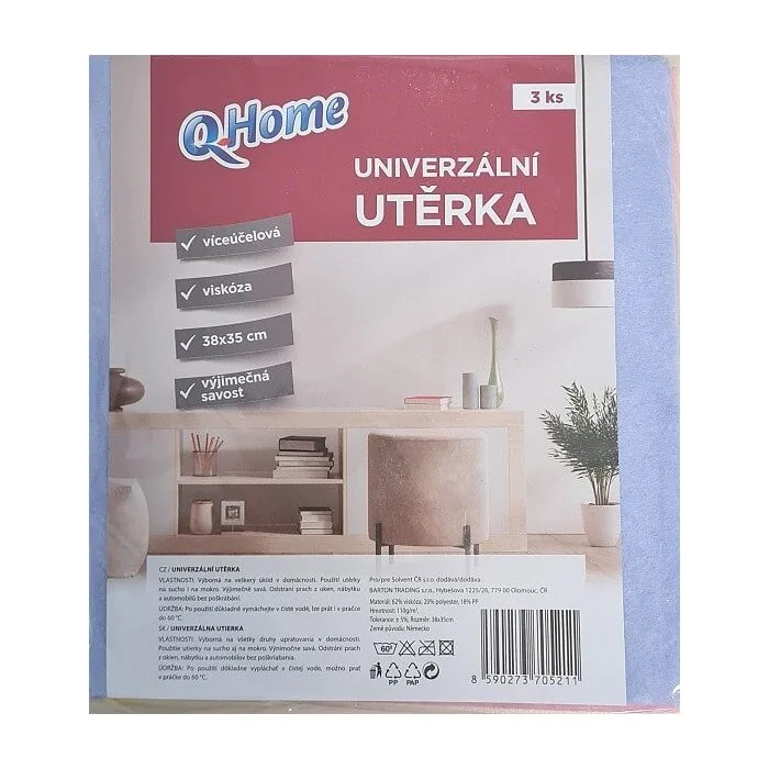 Q Home univerzálna utierka 38x35 3ks/Fol