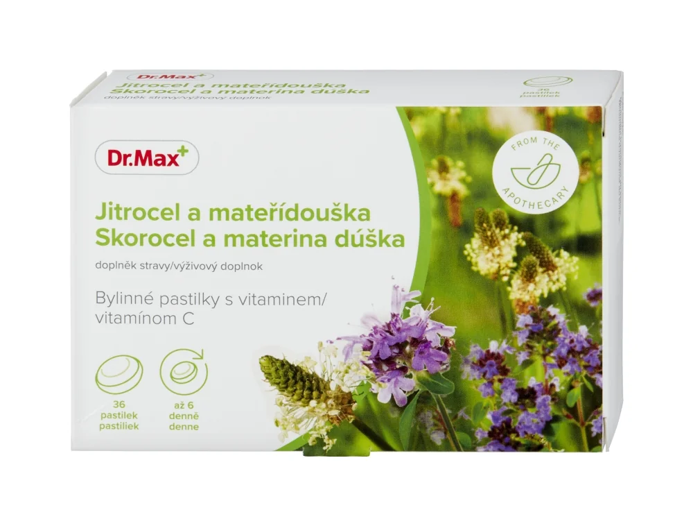 Dr. Max Skorocel a materina dúška, bylinné pastilky 1×36 ks, pastilky