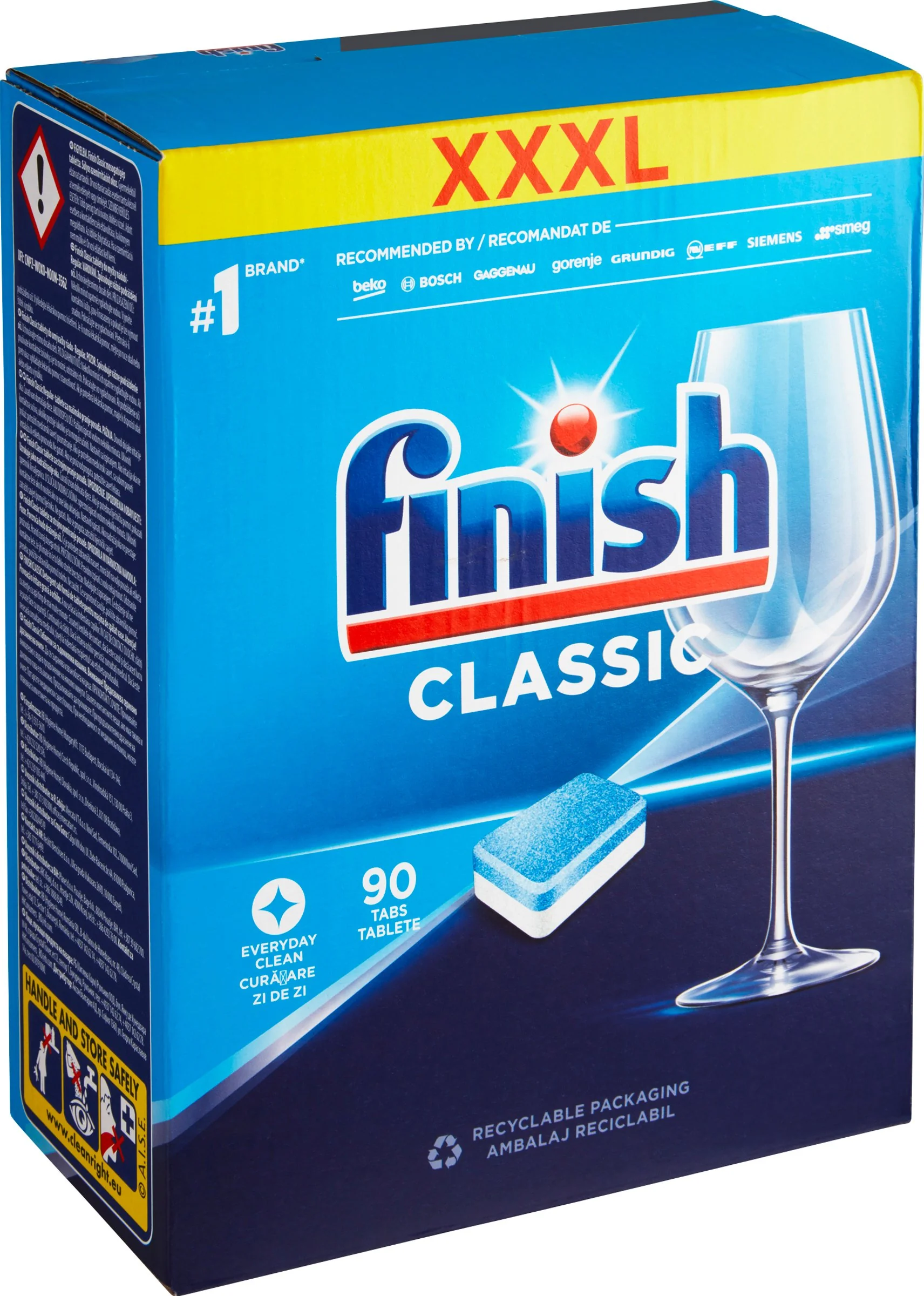 Finish tabs Classic Regular 1×90 ks, tablety do umývačky