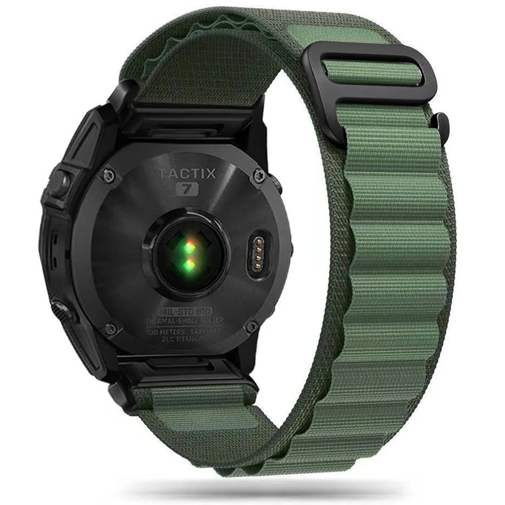 Tech-Protect Nylon remienok na Garmin Fenix 5 / 6 / 6 Pro / 7 / 8 47mm / E, military green