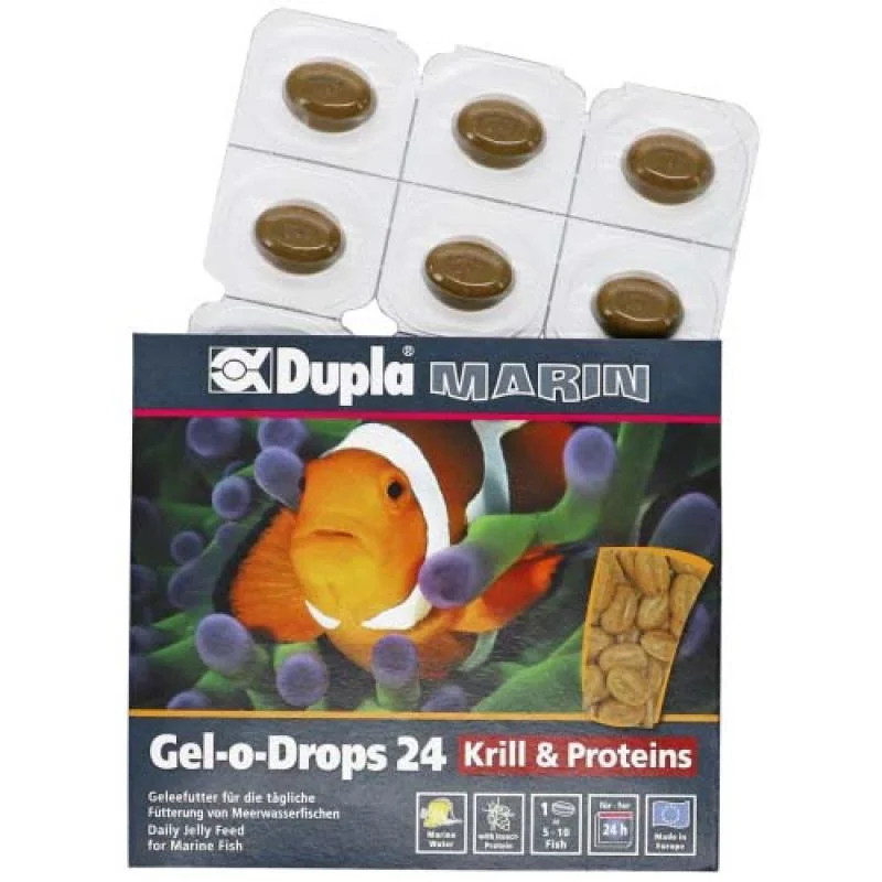 DUPLA Marin Gel-o-Drops 24 Krill & Proteins - Želé krmivo pre morské ryby -krill a proteíny 12x2g 