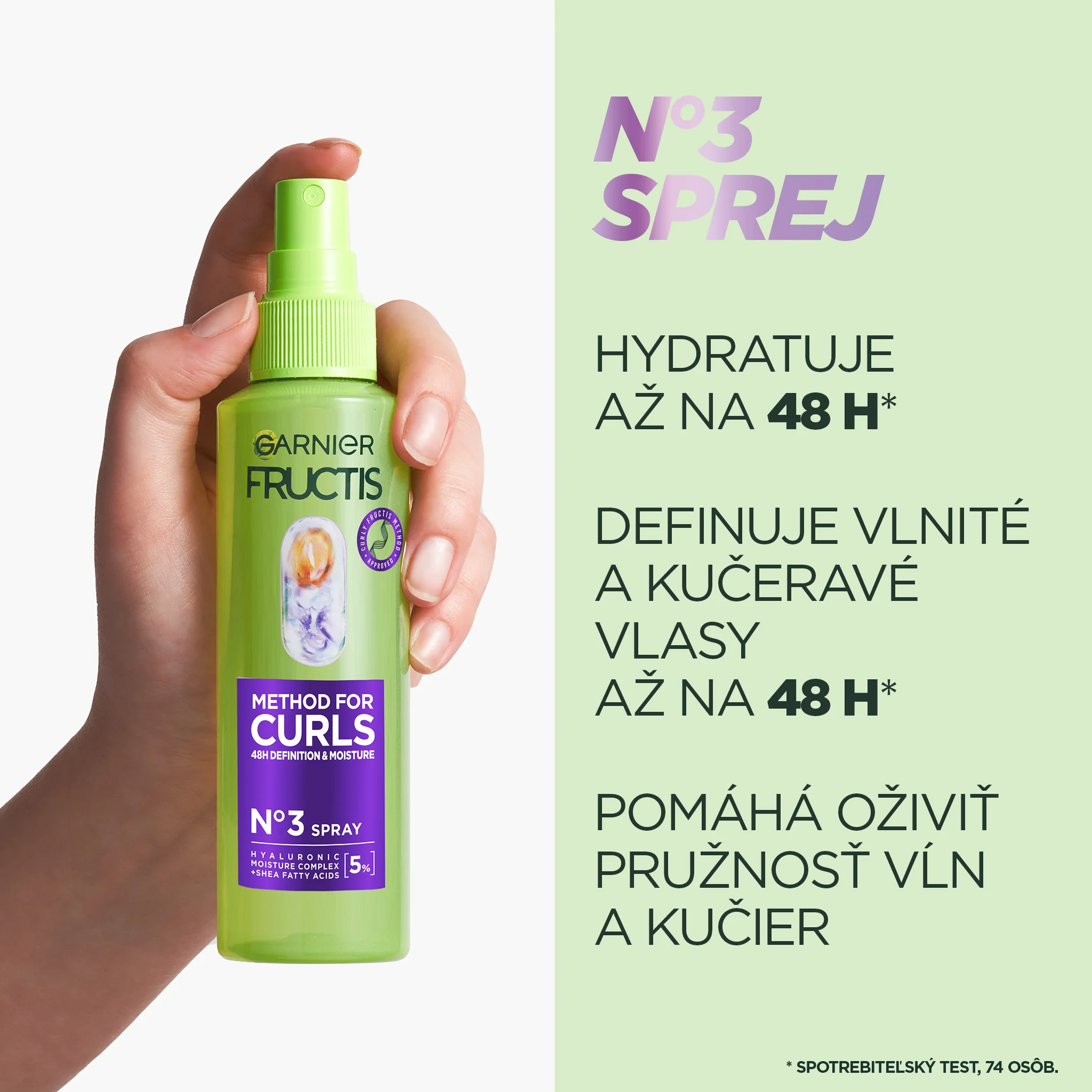 Garnier Fructis Curls Method hydratačný osviežujúci sprej na suché vlnité a kučeravé vlasy 1×150 ml, sprej na suché vlasy