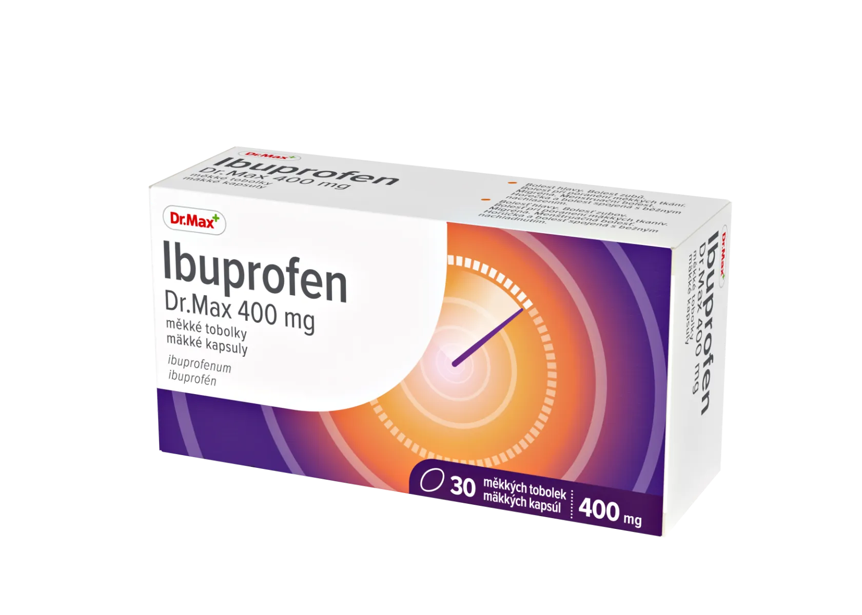 Ibuprofen Dr. Max 400 mg mäkké kapsuly 1×30 cps, liek proti bolesti