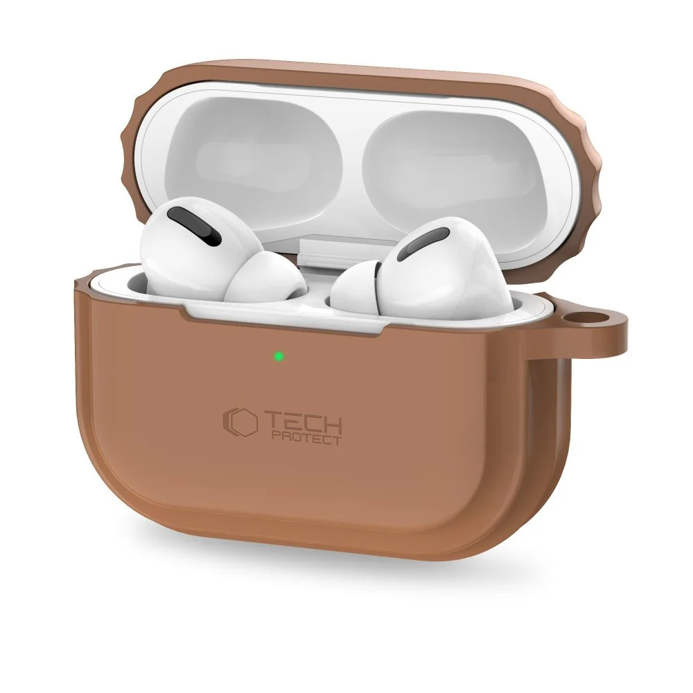 Tech-Protect Silicone Rope puzdro na Apple Airpods Pro 1 / 2, hnedé 