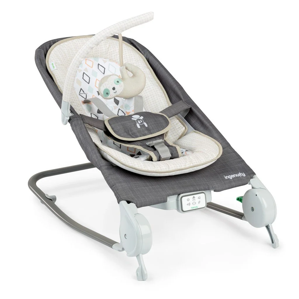 Lehátko masážne vibrujúce s melódiou Happy Belly™ Rock-to-Bounce - Parker™ 0m+ do 9kg