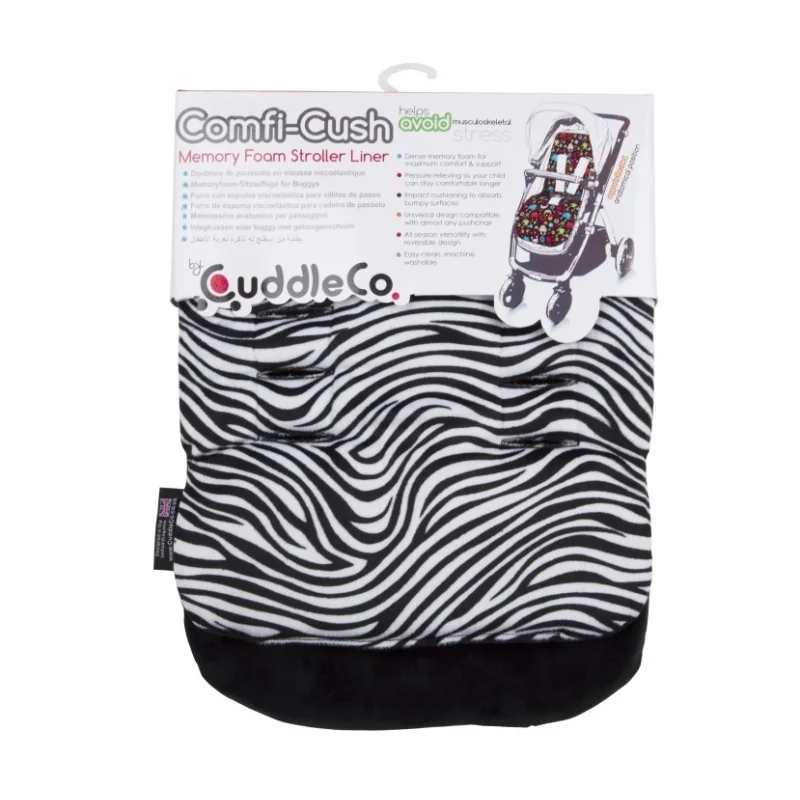 CuddleCo Comfi-Cush, Vložka do kočíka, 80x33cm, Zebra 