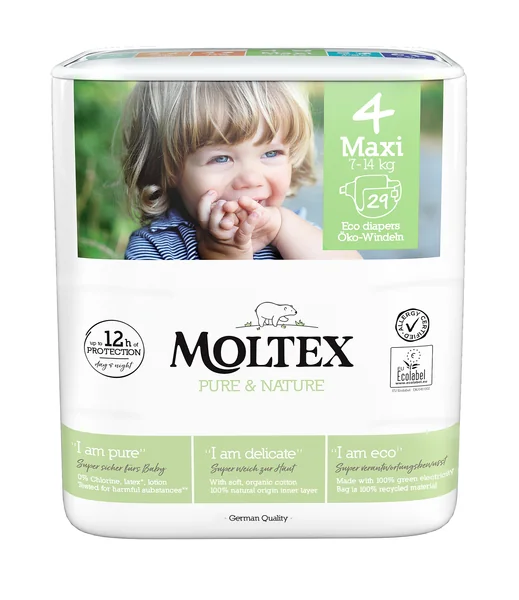 Moltex Pure & Nature Plienky Maxi 7-14 kg 1×29 ks, EKO plienky