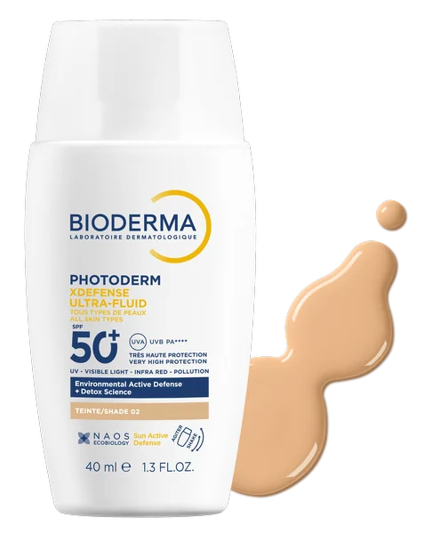 BIODERMA Photoderm XDefense tónovaná ultrafluidná ochrana SPF 50+ svetlá 1×40 ml, ultrafluidná ochrana na tvár