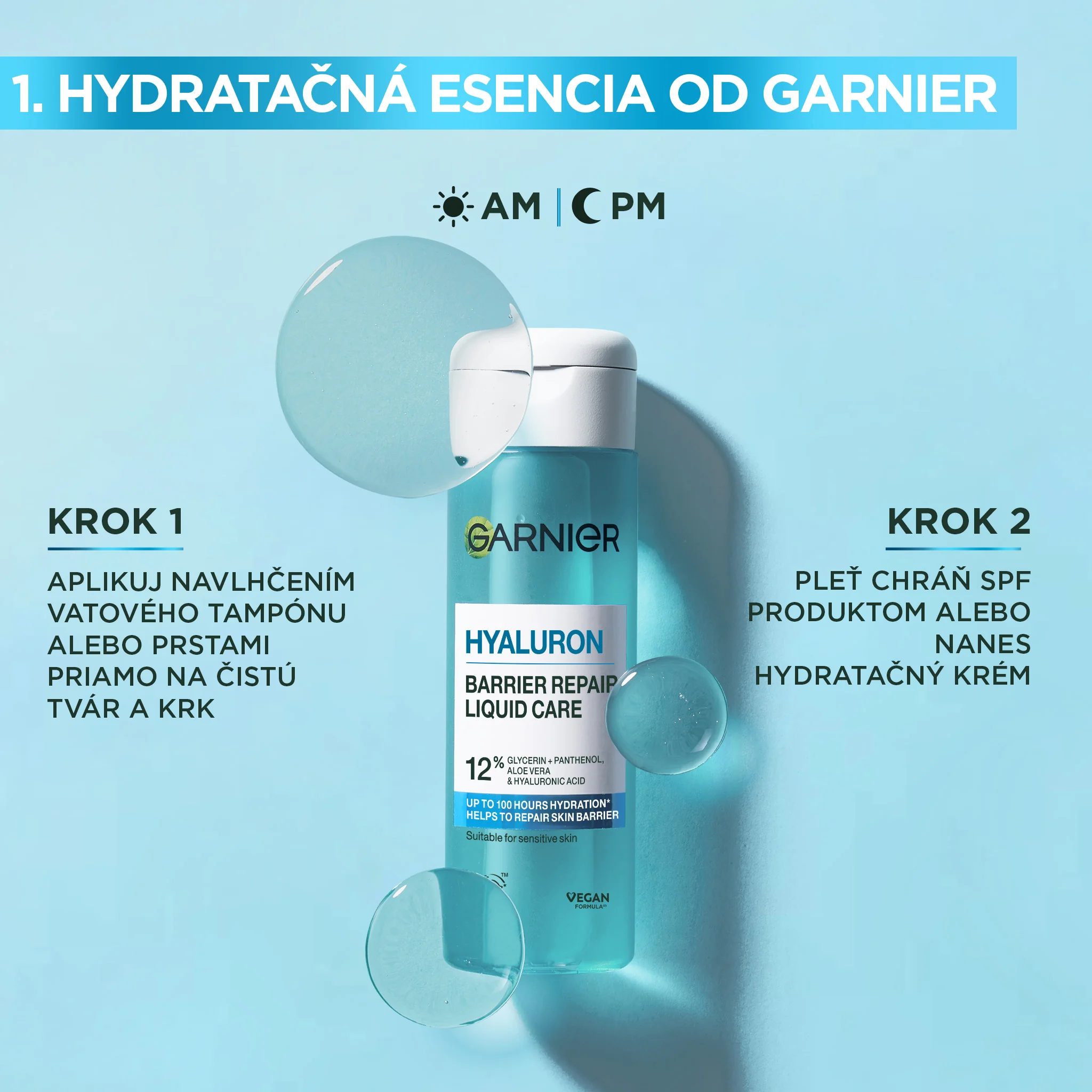 Garnier Hyaluron esencia na obnovu kožnej bariéry 1×120 ml, esencia na tvár