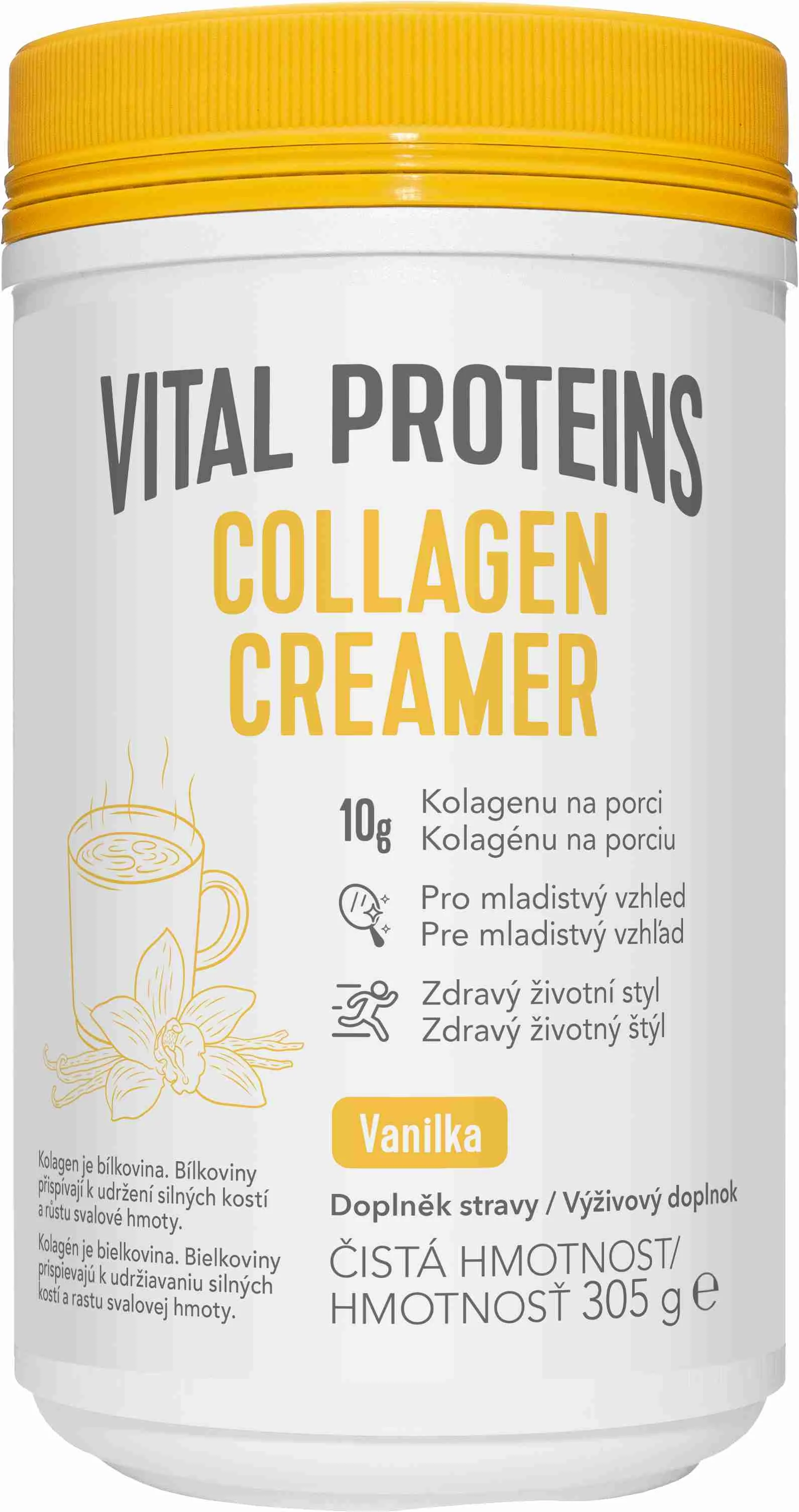 Vital Proteins Collagen Creamer Vanilka kolagén v prášku 305g