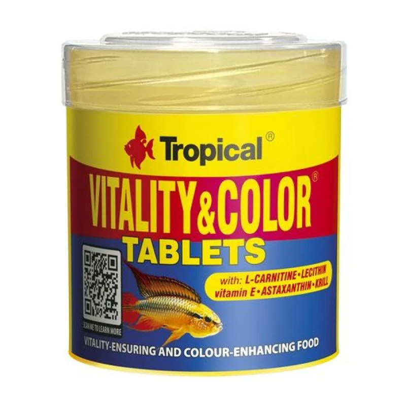 TROPICAL Vitality&Color Tablets 50ml/36g 80ks tabletované krmivo s vyfarbujúcim účinkom 