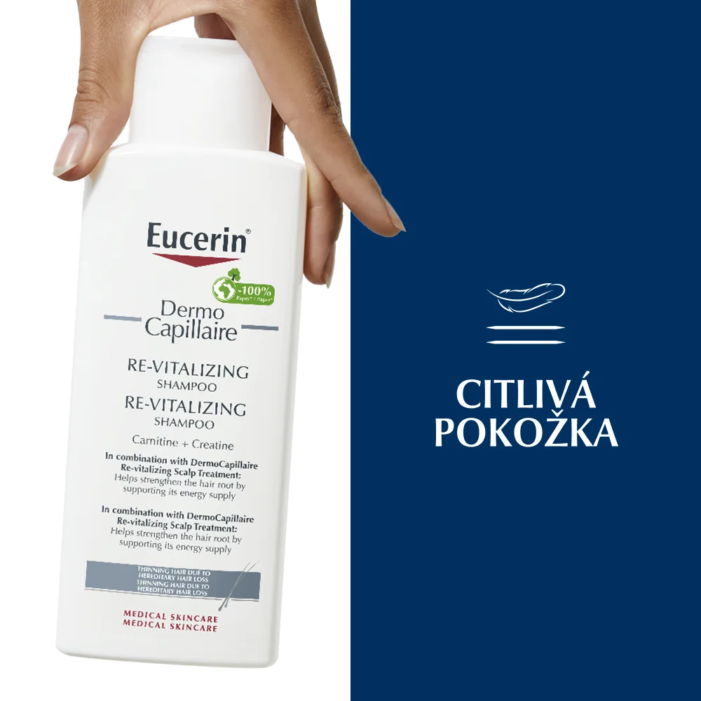 Eucerin DermoCapillaire proti vypadávaniu vlasov 1×250 ml, šampón (re-vitalizing)