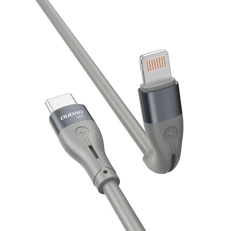 Dudao L6H kábel USB-C / Lightning PD 65W 1m, sivý 