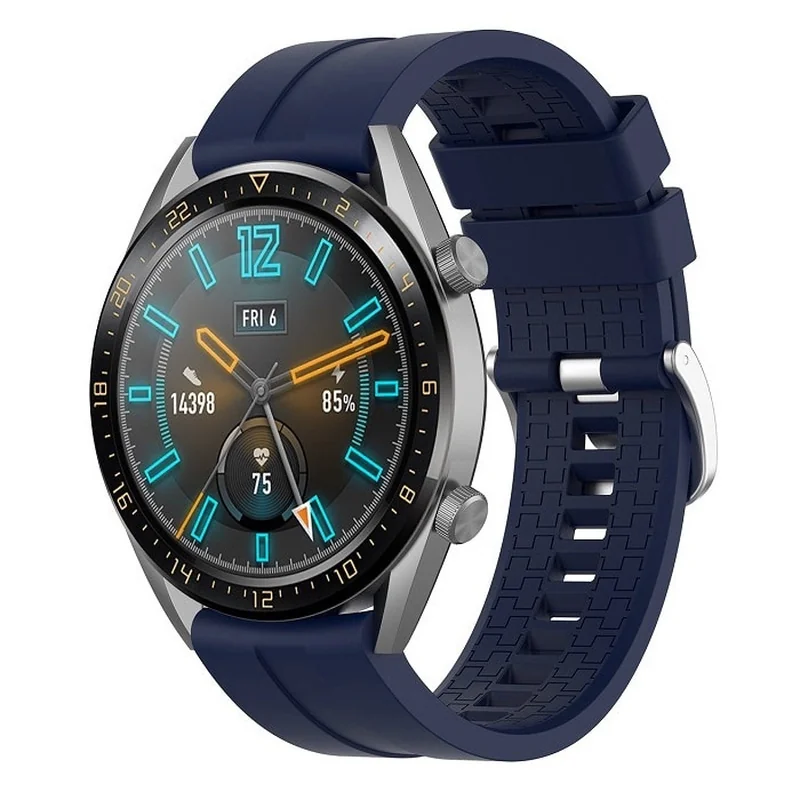 BStrap Silicone Cube remienok na Huawei Watch GT 42mm dark blue