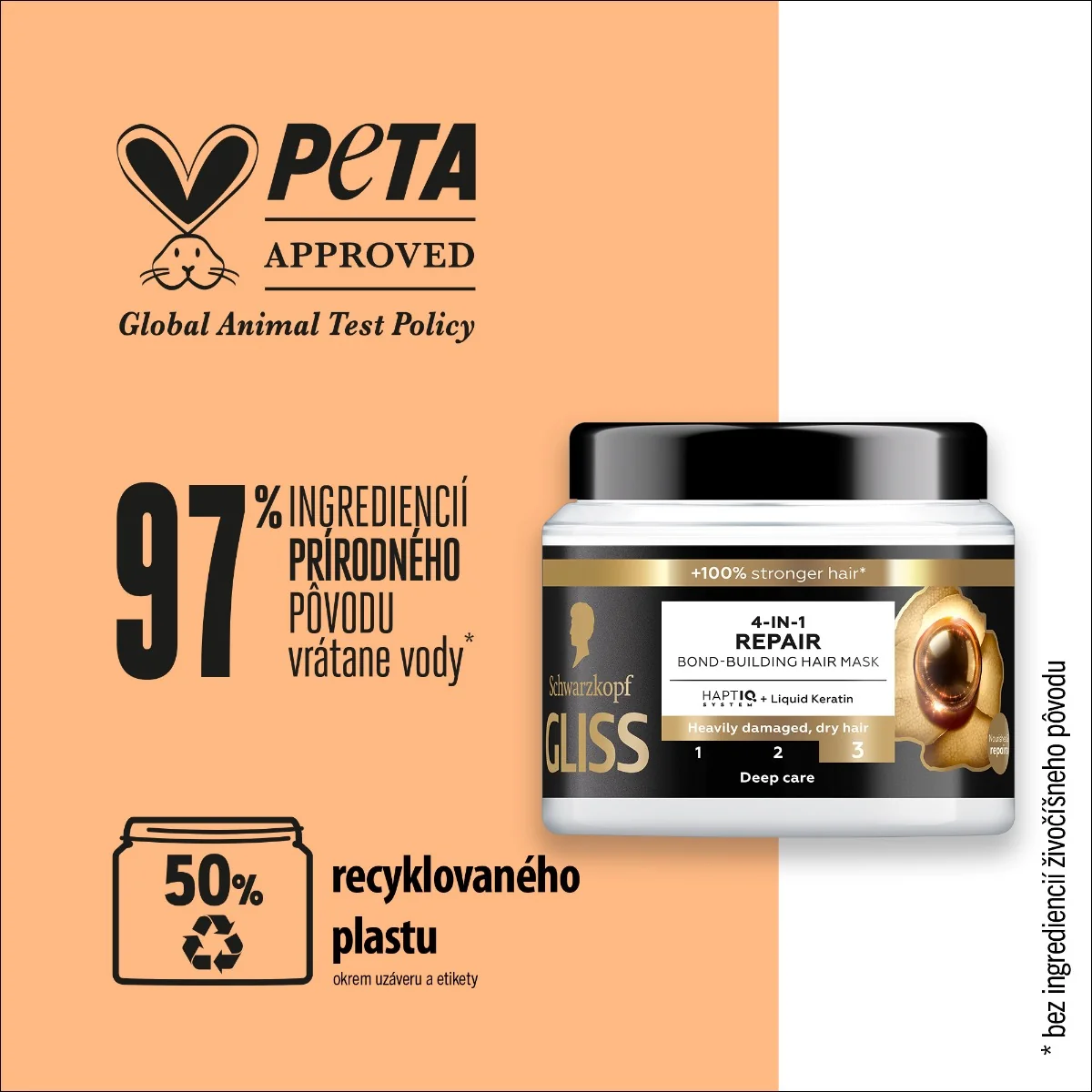 Schwarzkopf Gliss vlasová maska 4v1 Repair 1×400 ml, maska na vlasy