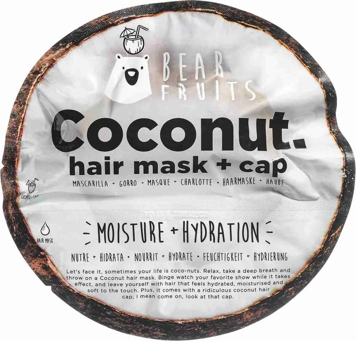 Bear Fruits Maska 20ml Coconut 1×20ml, mask na vlasy