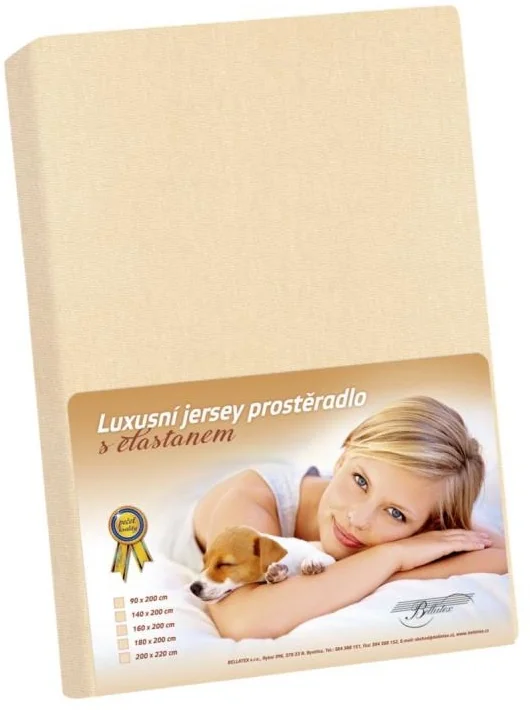 Jersey s elastanom prestieradlo 100x200 315 béžová KL8