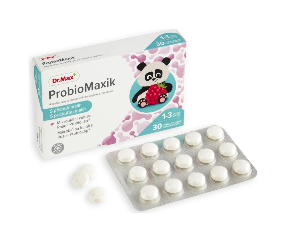 Dr. Max ProbioMaxik 1×30 tbl, žuvacie tablety s probiotikami