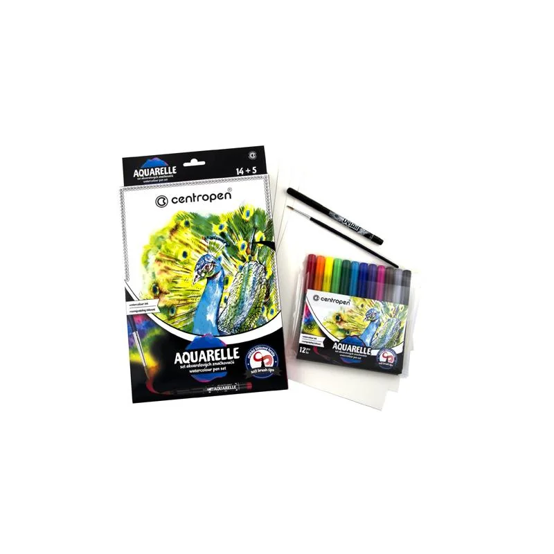 CENTROPEN - Fixy 9383 Aquarelle set - sada 14+5 ks