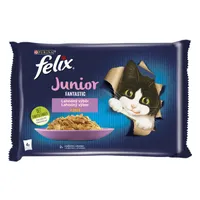 FELIX Fantastic JUNIOR Multipack 4x85g - kura/losos v želé