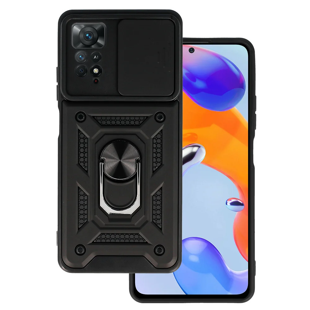 MG Slide Armor kryt na Xiaomi Redmi Note 11 Pro / Note 11 Pro 5G, čierny