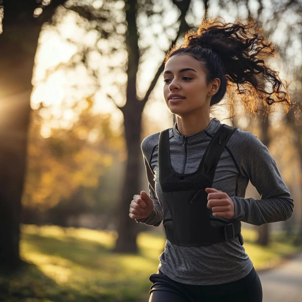 MG Running Vest reflexná bežecká vesta, čierna 