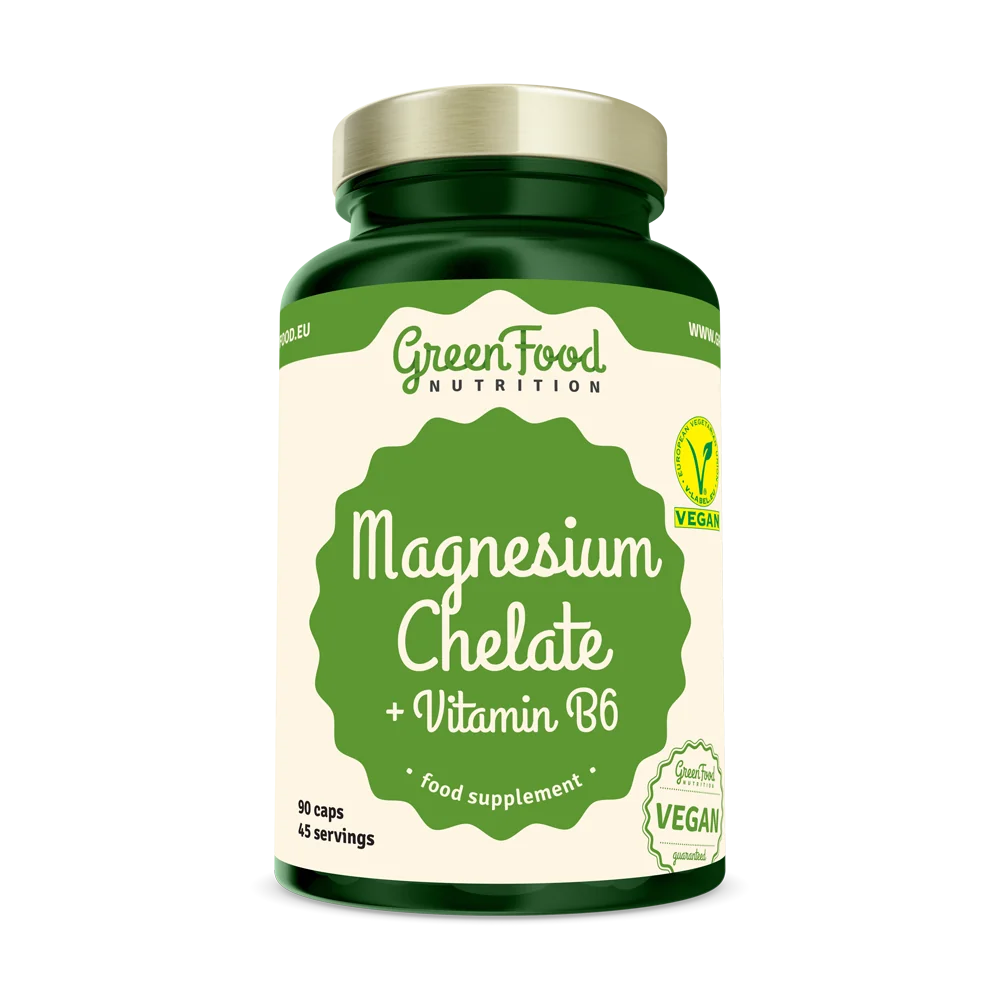 GreenFood Nutrition Mg Chelate +  vit B6 90cps