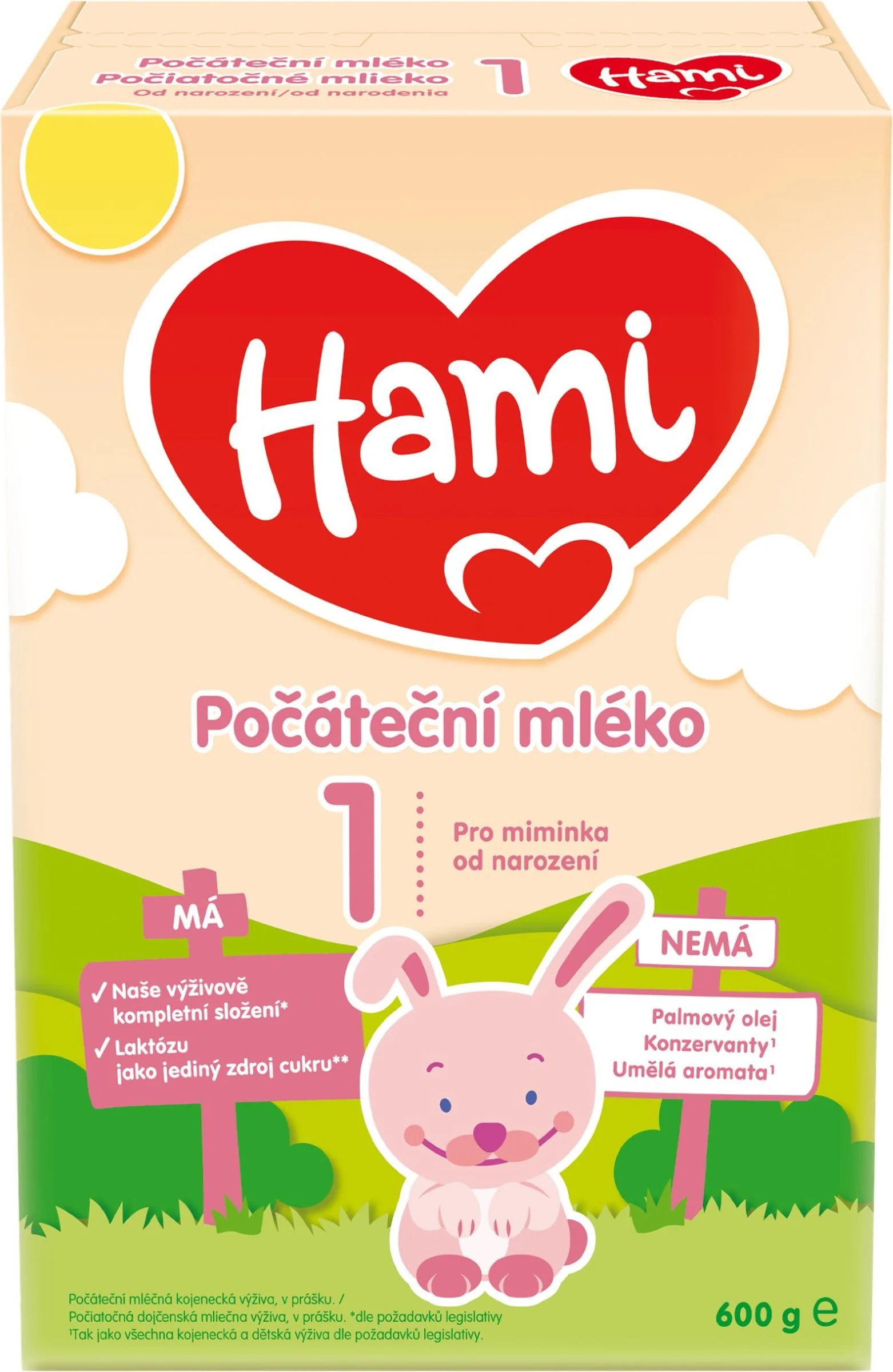 Hami 0+ 600g 1×600 g, mlieko od 0 mesiacov