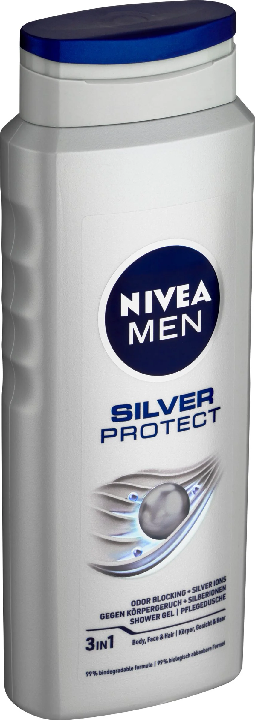 NIVEA Men Sprchovací gél Silver P. 500ml 1×500 ml, sprchovací gél