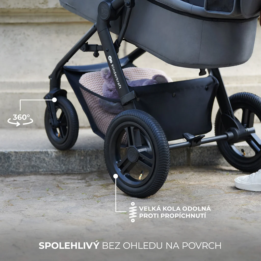 KINDERKRAFT Kočík kombinovaný Moov 2 Air 3v1 Sand Beige 1×1 ks, kombinovaný kočík