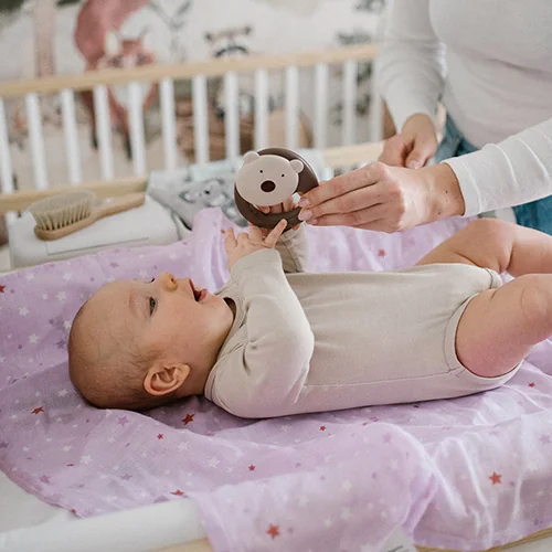 BABYONO Hrkálka medvedík 3m+ 1×1 ks, hrkálka