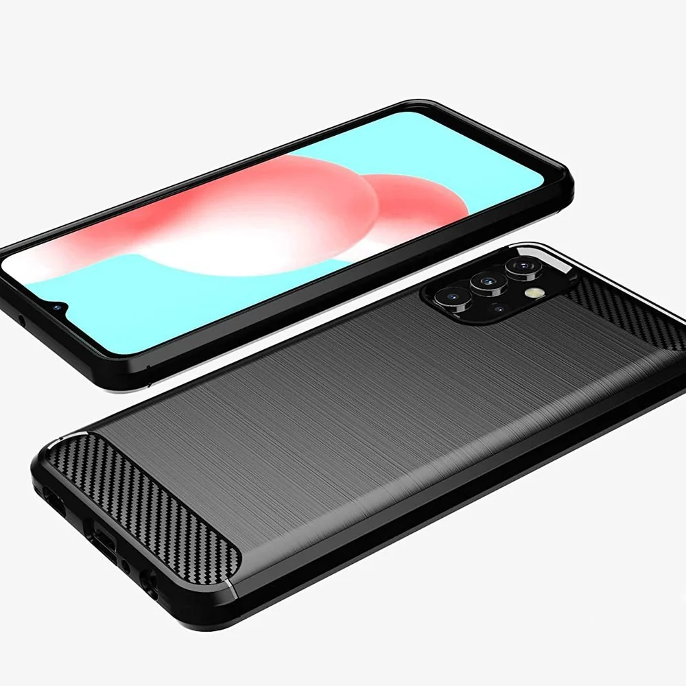 MG Carbon Case Flexible silikónový kryt na Samsung Galaxy A32 5G, čierny ny