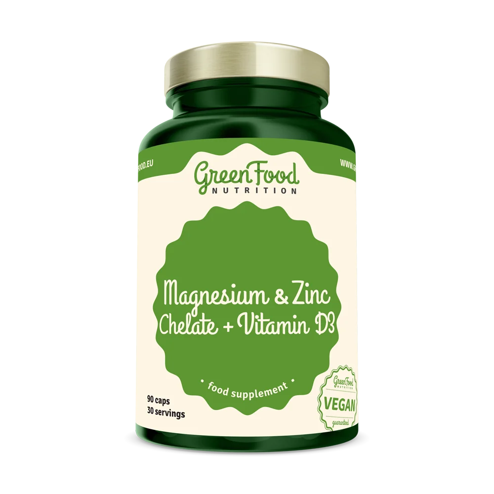 GreenFood Nutrition Mg  Zinc Chelate+ vit D3 90cps