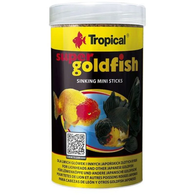 TROPICAL Super Goldfish Mini Sticks 250ml/150g krmivo pre závojnatky