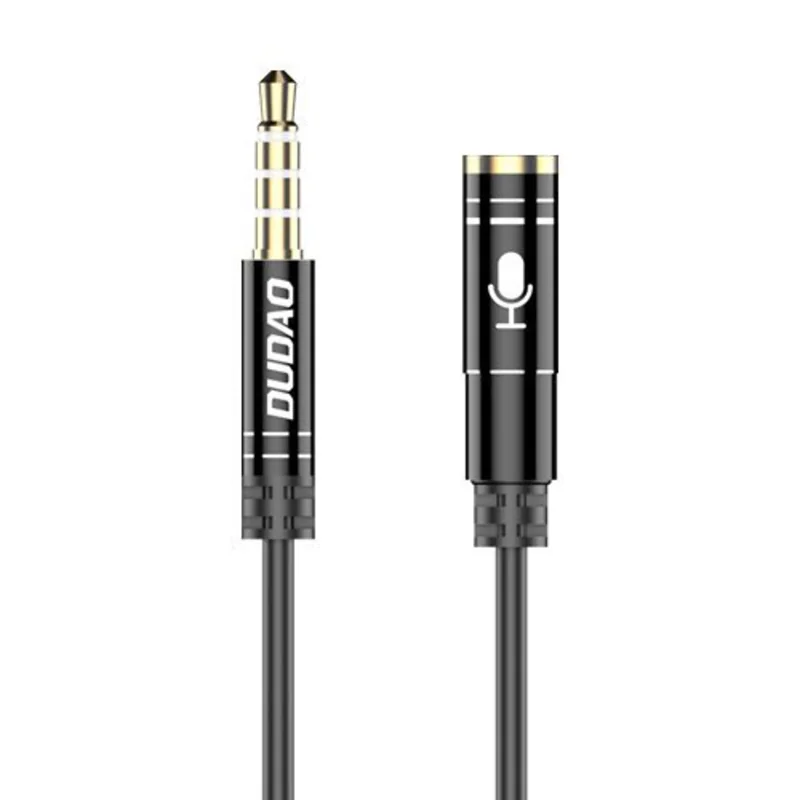 Dudao L11S AUX kábel 3.5mm mini jack 1m, strieborný 