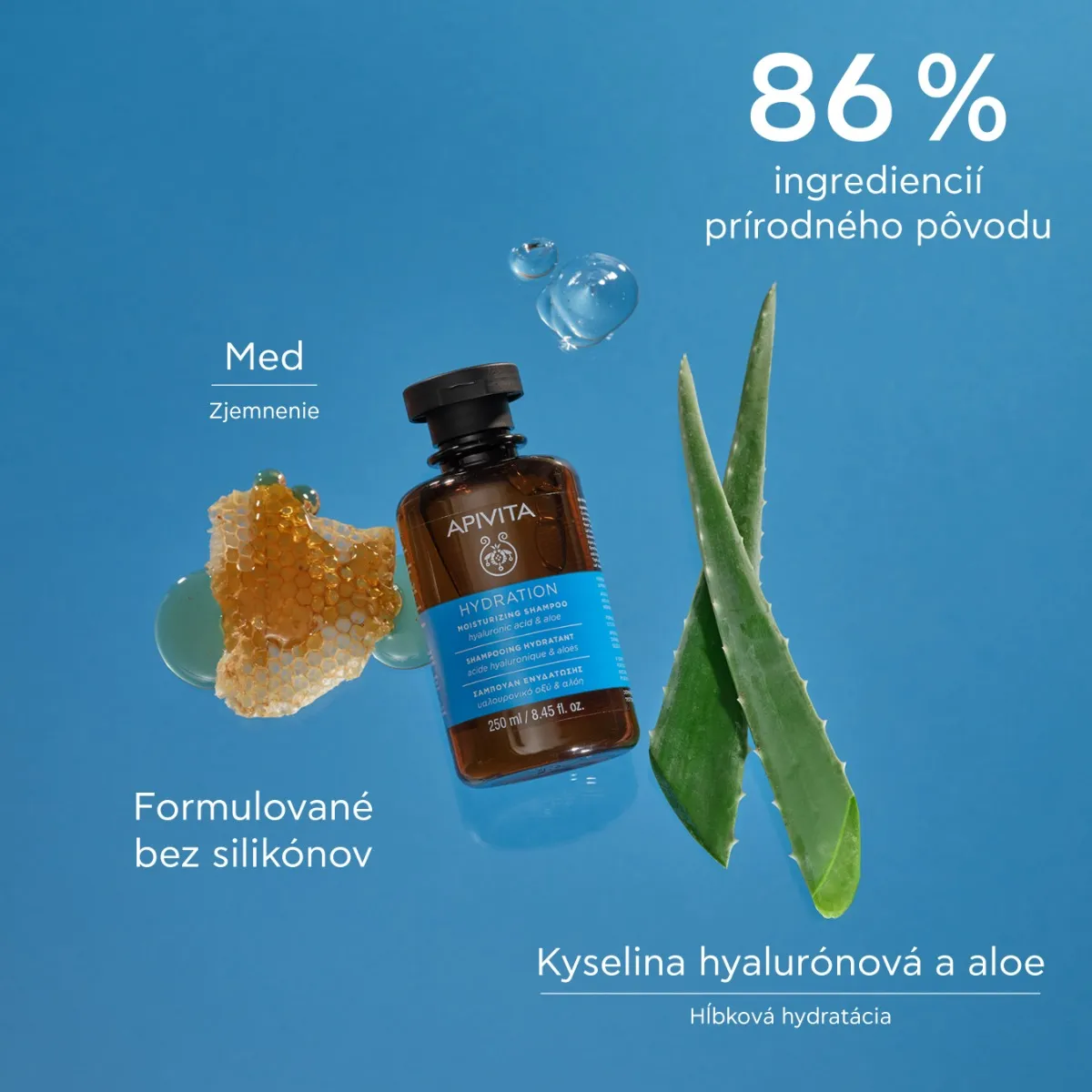 APIVITA Moisturizing Shampoo, 250ml 1×250 ml hydratačný šampón
