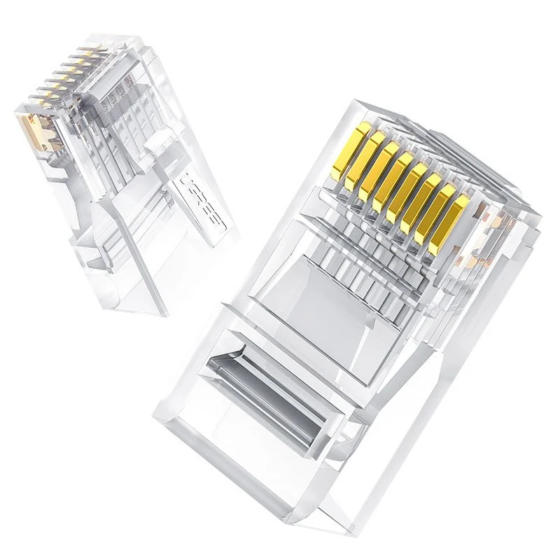 UGREEN konektory rj45 8p8c cat6 priehľadné, 100 ks 