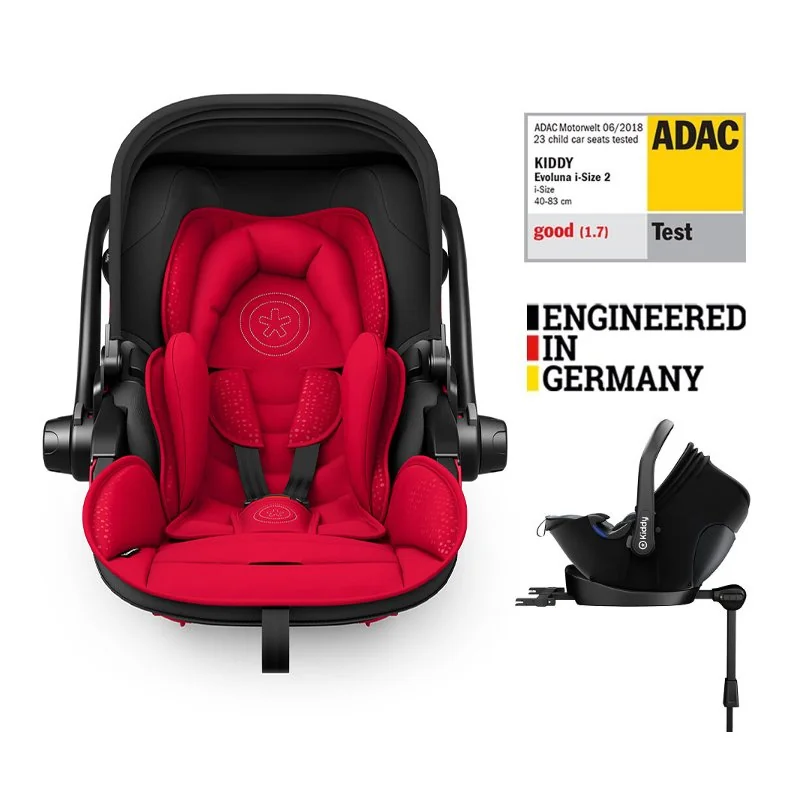 Autosedačka Evoluna i-size 2 + Isofix základňa 40-83 cm Chili Red 