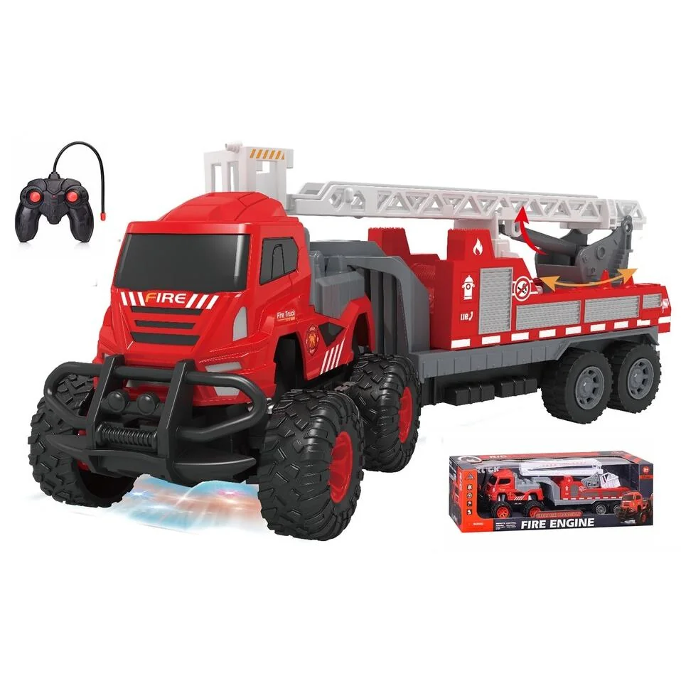 Hasičské auto RC ťahač 4x4 s rebríkom 33cm