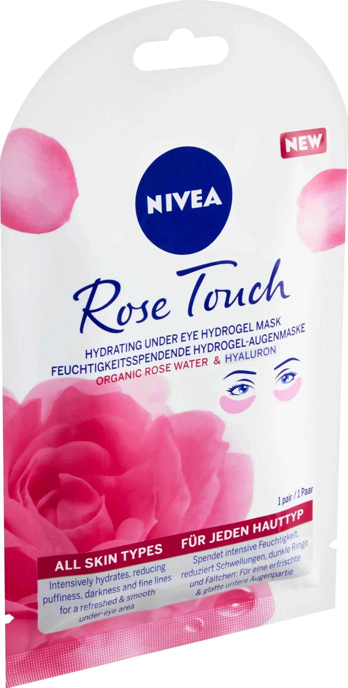 Nivea Maska pod oči Rose Touch 1 pár 1×1 pár, maska pod oči