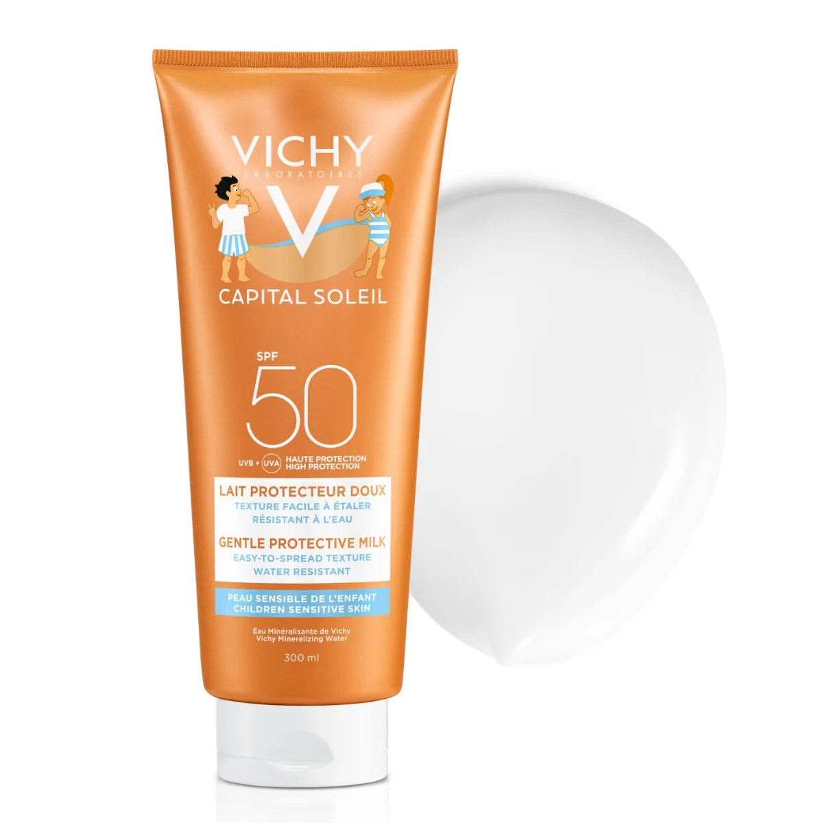 VICHY Idéal Soleil Hydratačné ochranné mlieko pre deti na tvár a telo SPF 50 300 ml